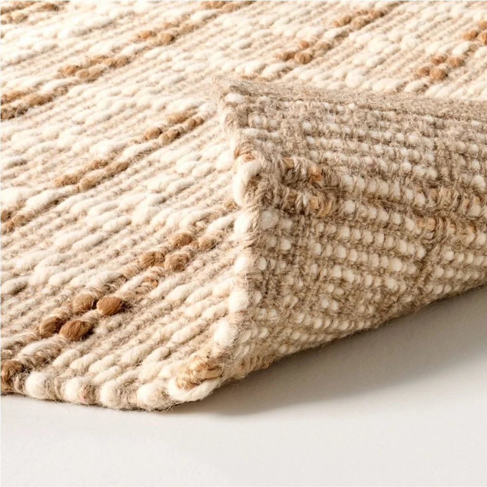 HEARTH & HAND NWT box grid rectangular handmade woven accent rug -2x3